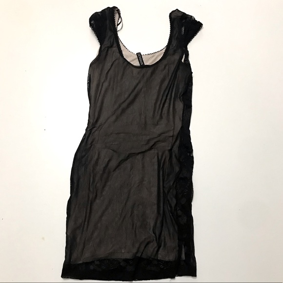 H&M BLACK LACE SHORT SLEEVE DRESS - Picture 2 of 5
